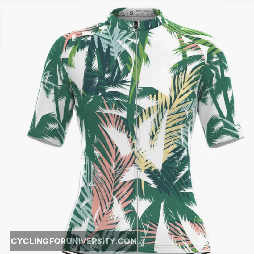 Women's Coconut Tree Print Aloha Hawaiian Cycling Jersey