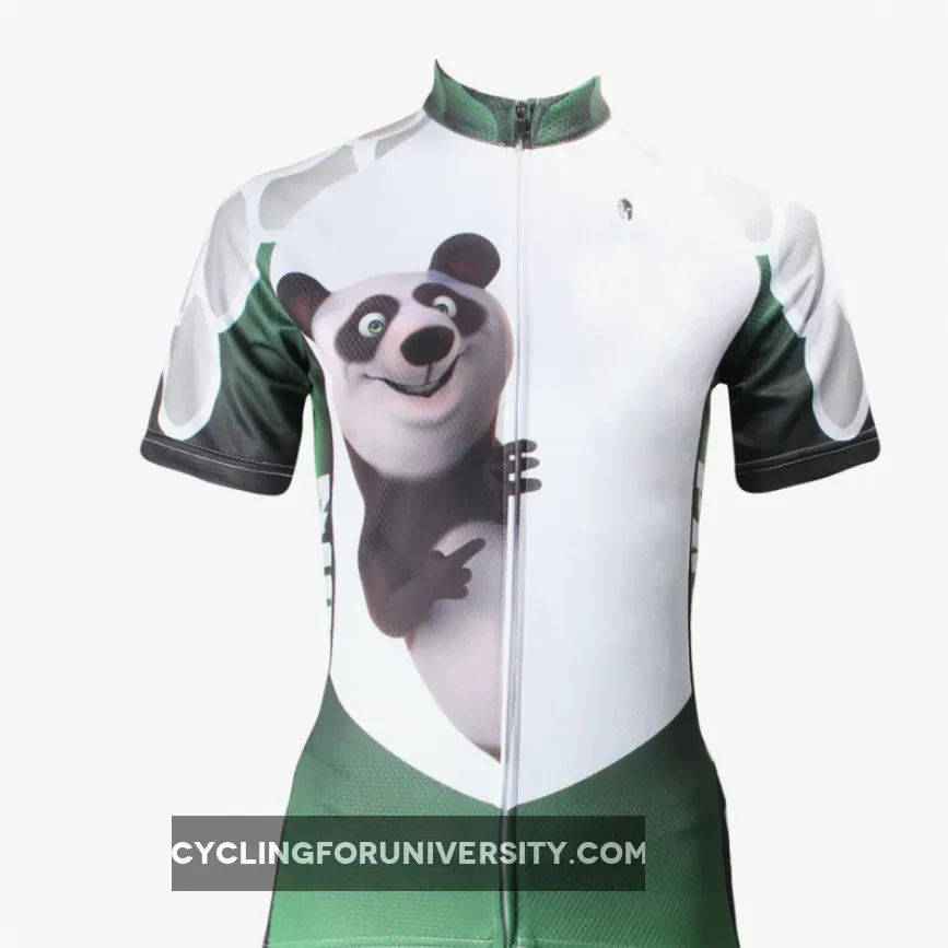 ILPALADINO Animal Panda Cycling Jersey for Girls Bike Bicycling Summer Pro Cycle Clothing Racing Apparel Outdoor Sports Leisure Biking Shirts Breathable and Comfortable NO.159