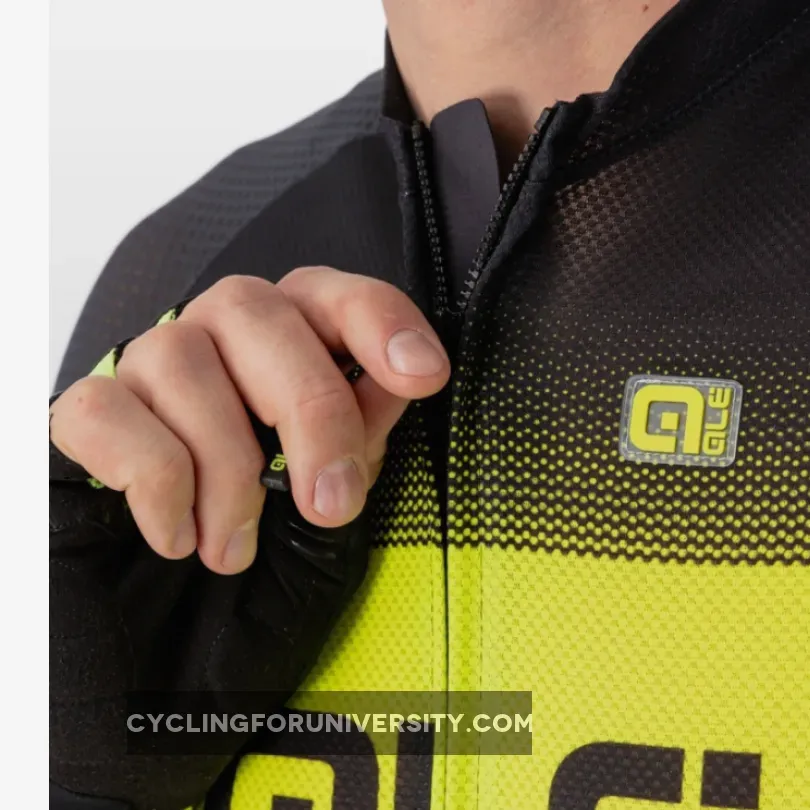 ALE' Blend Solid Black Yellow Jersey,