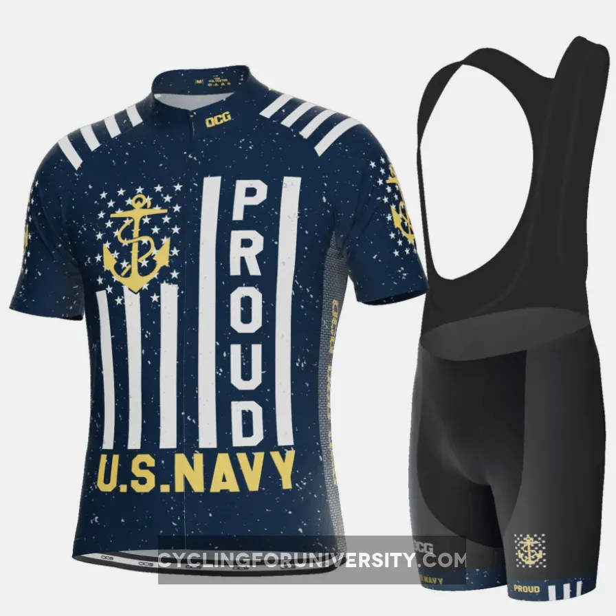 Men's US Navy Proud Short Sleeve Cycling Kit Us Navy Cycling Jersey