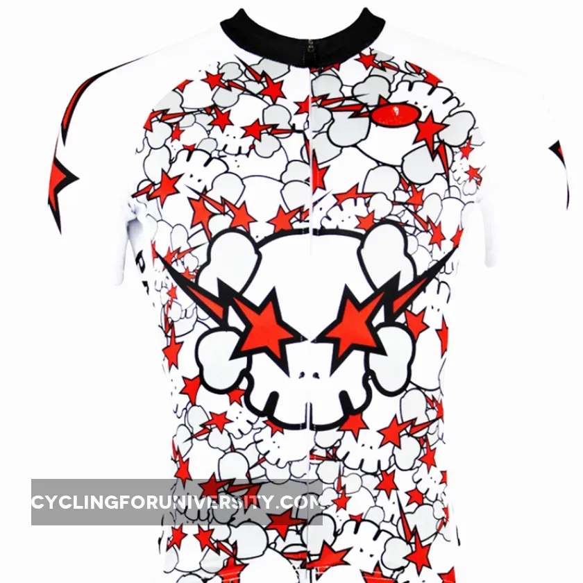 ILPALADINO Angry Skull Men's Cycling Jersey Biking Shirt Bike Sportswear Apparel Summer Apparel Outdoor Sports Gear Leisure Biking T-shirt 164
