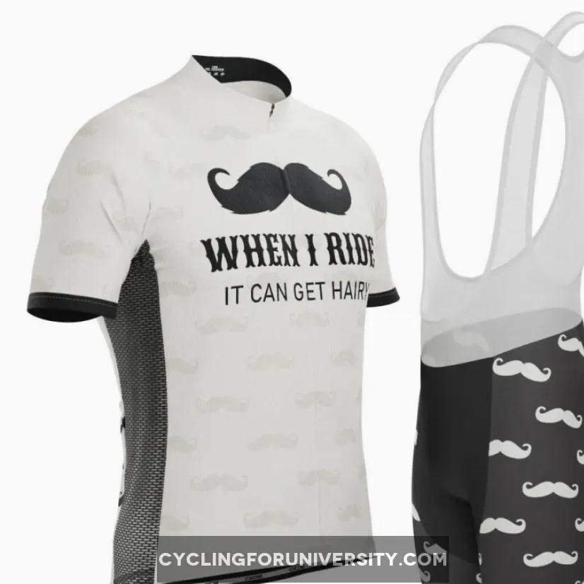 Men's Hairy Mustache Short Sleeve Cycling Kit Brand New