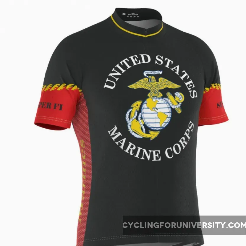 Men's Marine Corps USMC Short Sleeve Cycling Jersey / Usmc Cycling Jersey