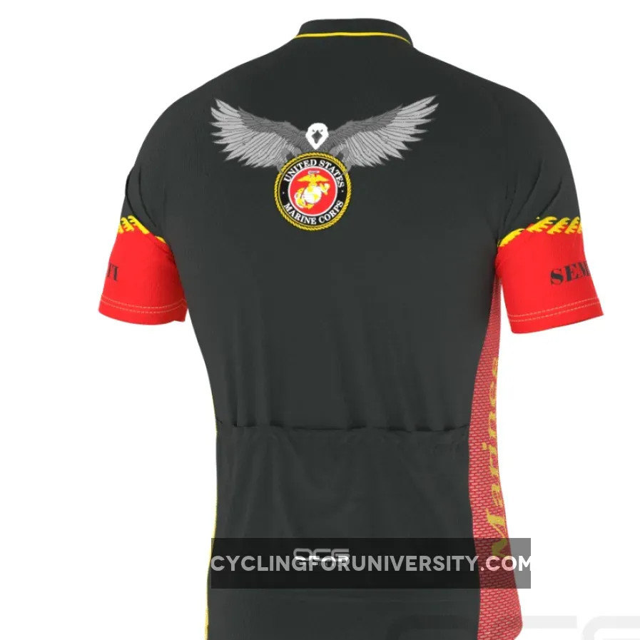 Men's Marine Corps USMC Short Sleeve Cycling Jersey / Usmc Cycling Jersey