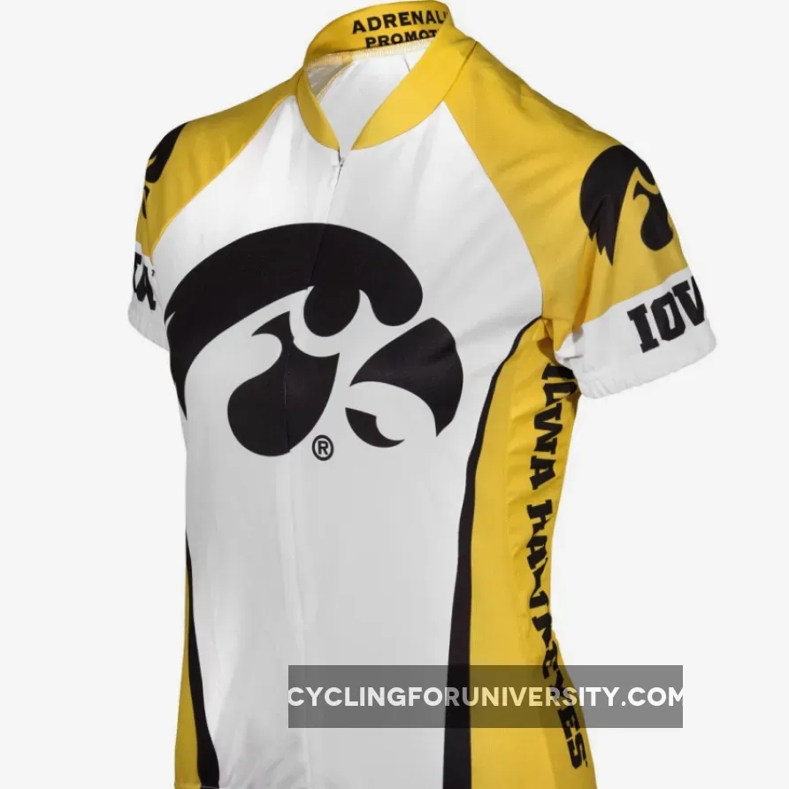 UI Iowa University Hawkeyes White Cycling Short Sleeve Jersey