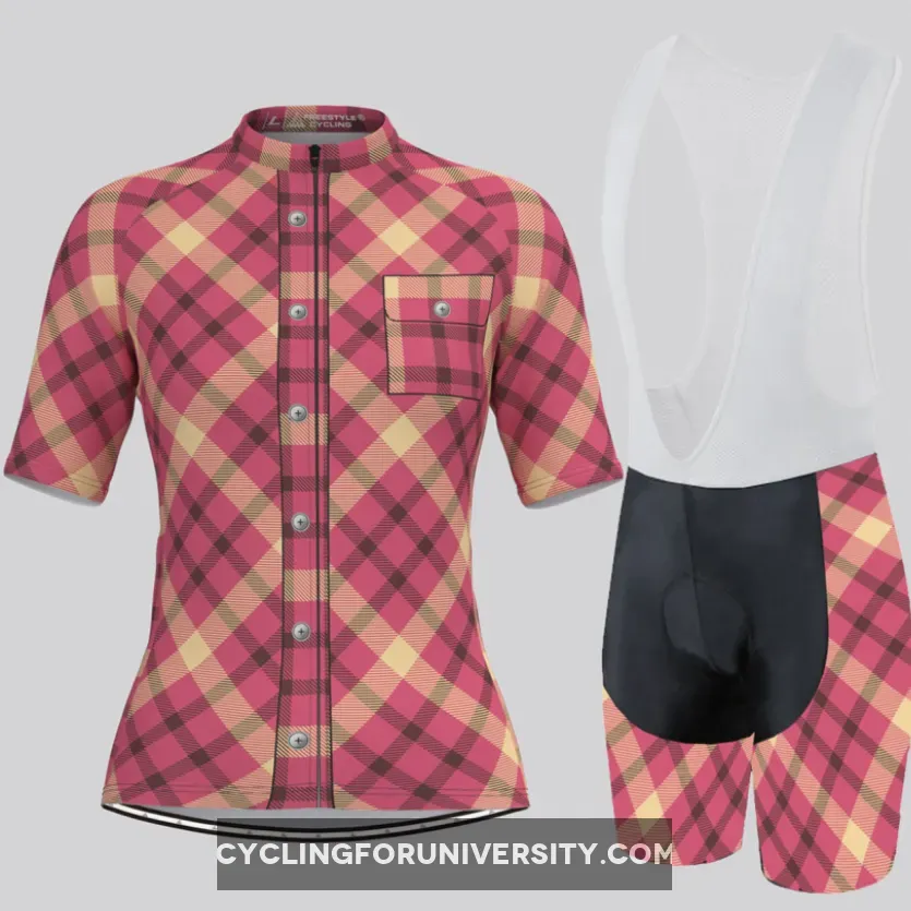 Plaid Checkered Shirt V24 Women's Cycling Kit Outlet