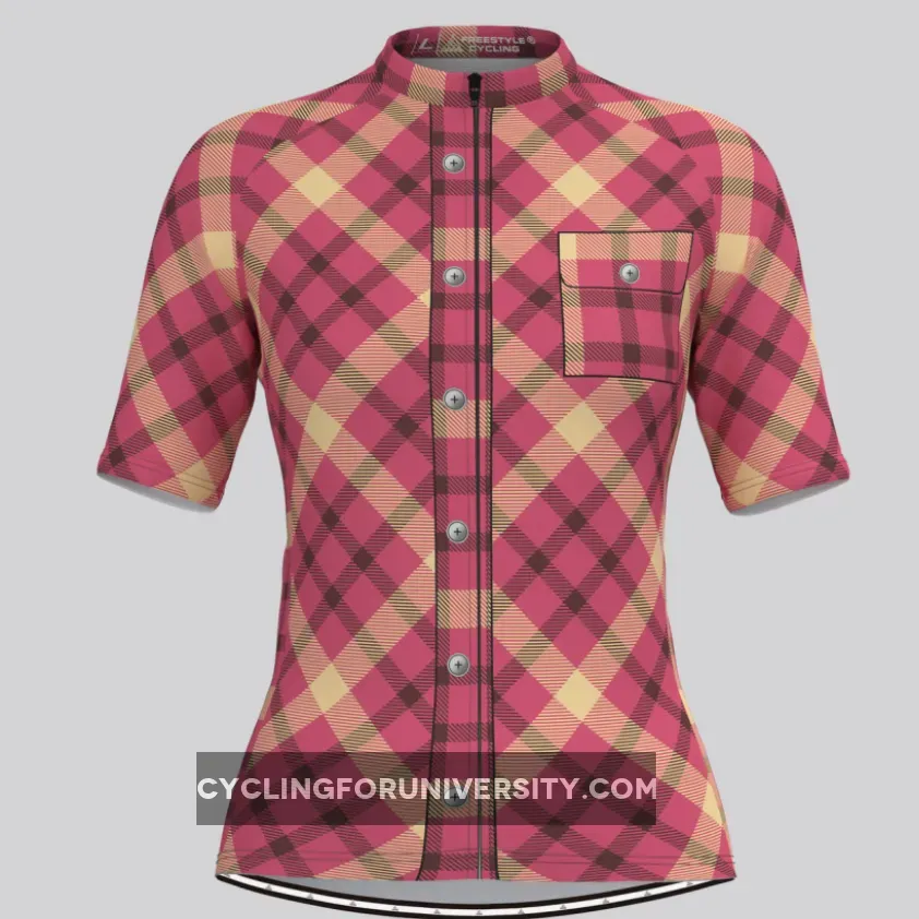 Plaid Checkered Shirt V24 Women's Cycling Kit Outlet