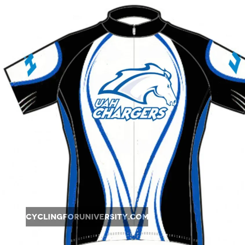 NCAA UAH Alabama Huntsville Chargers Short Sleeve Cycling Jerseys Bike Clothing