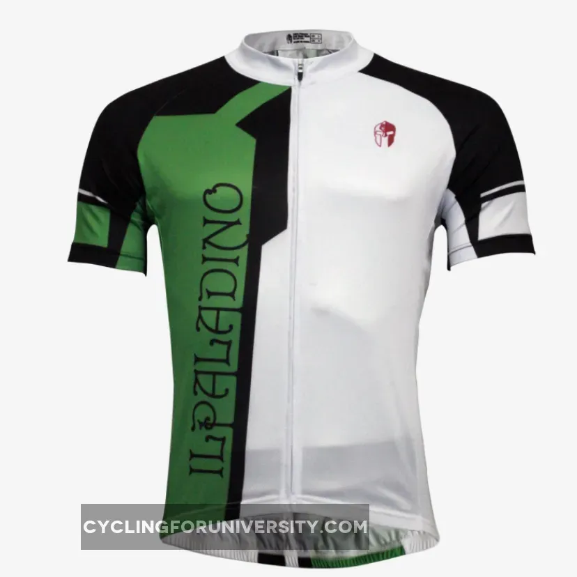 Green & White Men's MTB Cycling Biking Jersey Bicycling Shirt NO.766