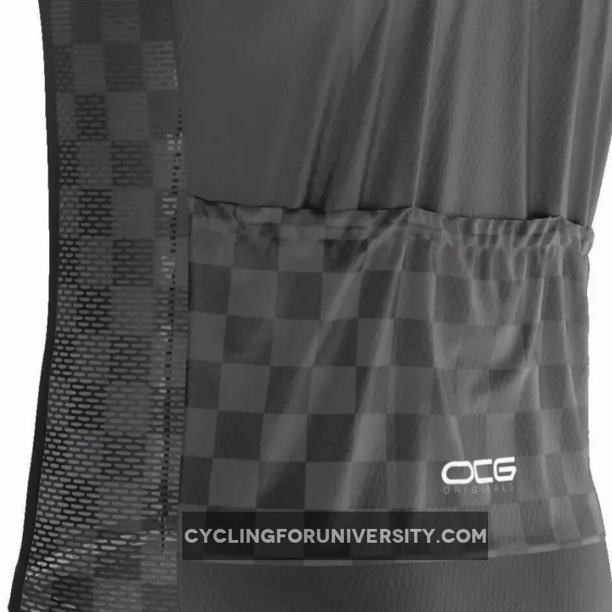 Men's Black Lightning Checkered Pro Band Cycling Kit