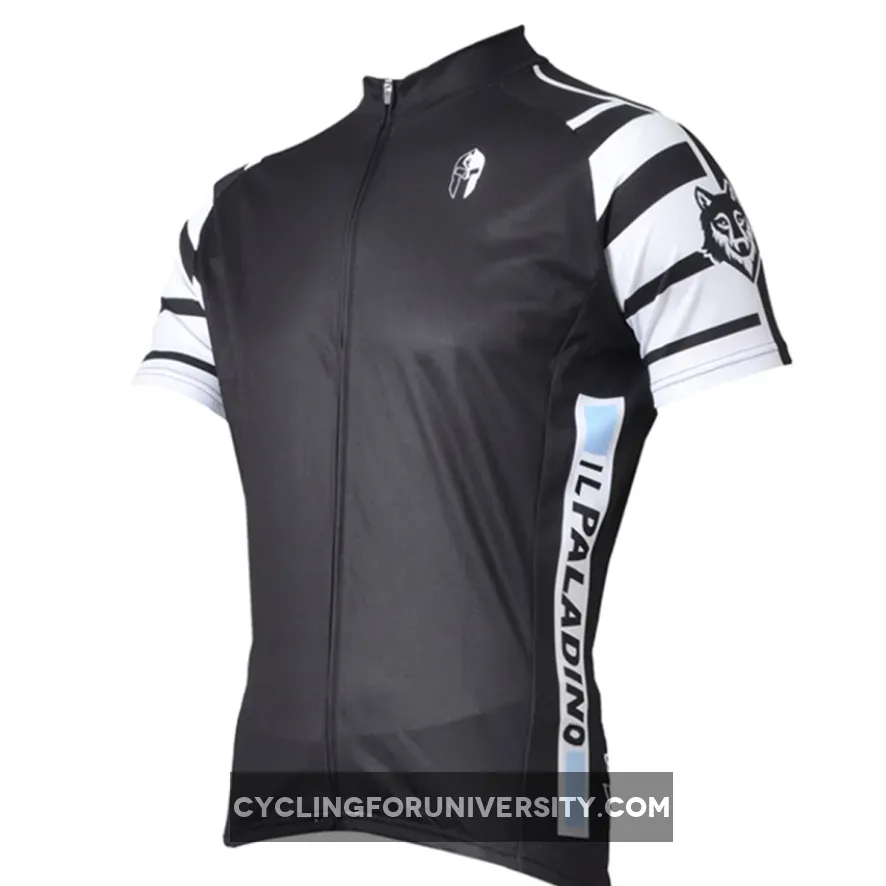 ILPALADINO Wolf Soldier Man's Short-sleeve Cycling Jersey Team Jacket T-shirt Summer Spring Autumn Clothes Sportswear Apparel Outdoor Sports Gear Leisure Biking T-shirt Black NO.007
