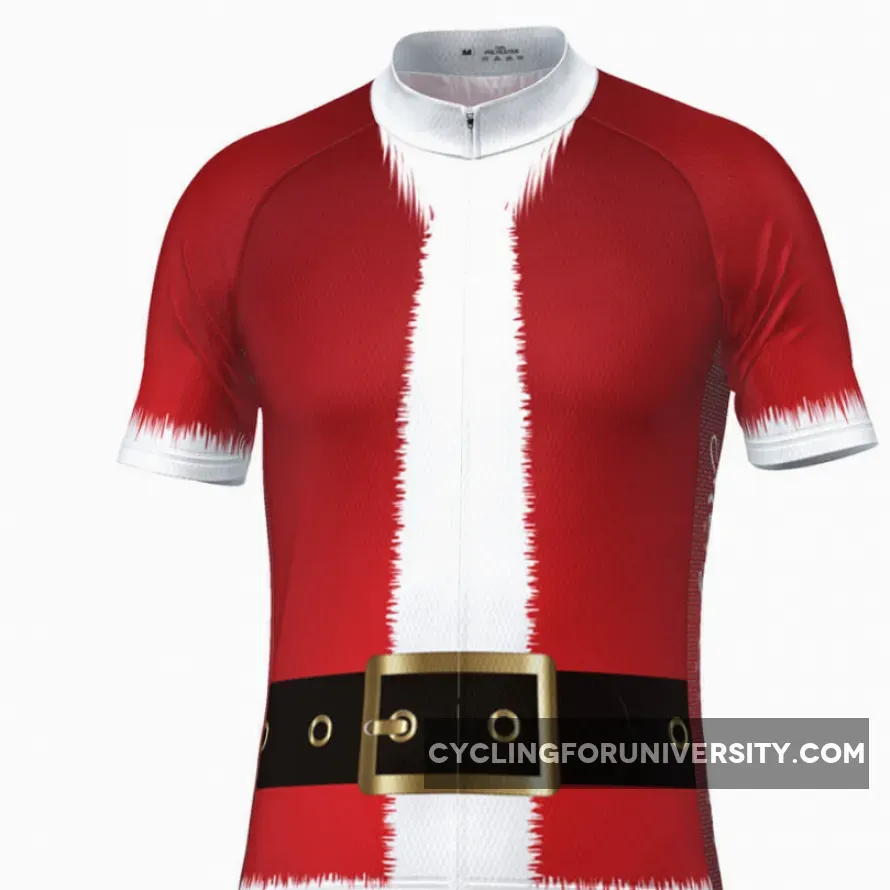 Men's Christmas Santa Fun to Ride Short Sleeve Cycling Jersey