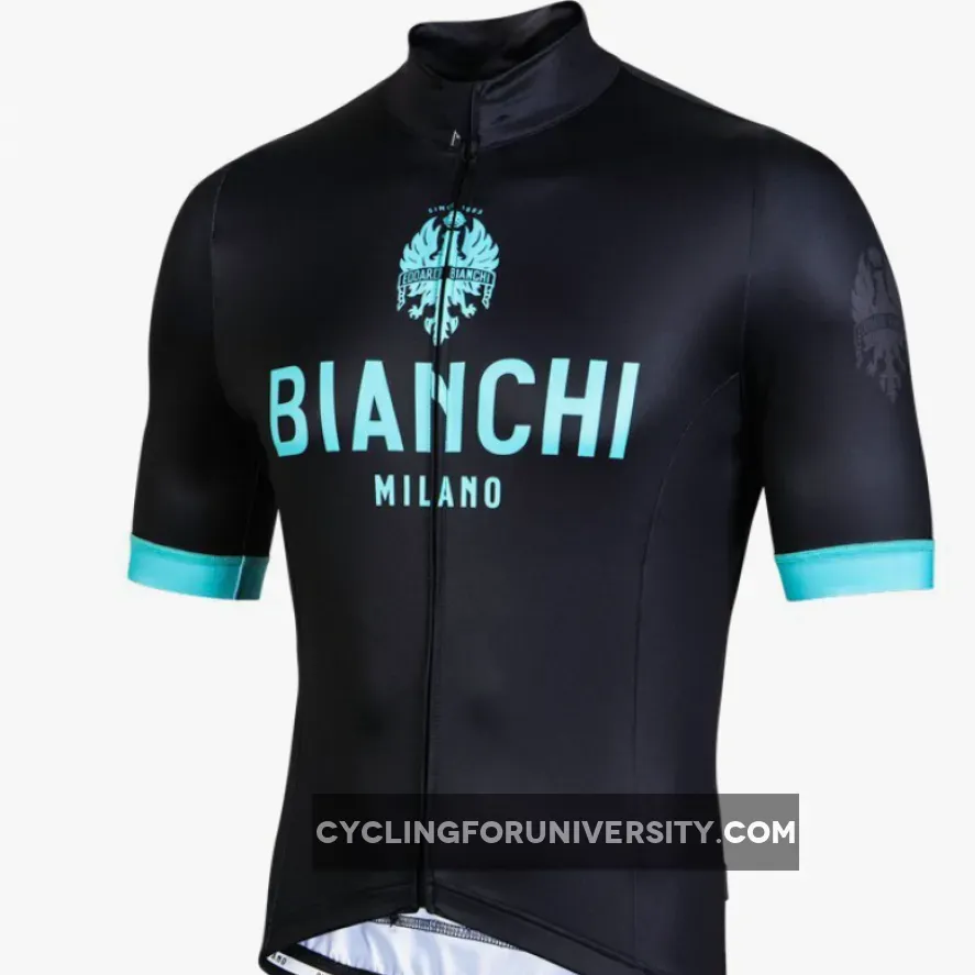 Bianchi Milano Levane Thermo Black Green Jersey,