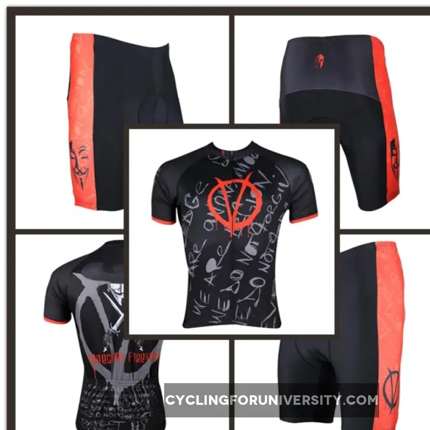 Men's Cycling Suit/Jersey Jacket T-shirt Summer Spring Autumn Clothes Sportswear Apparel Outdoor Sports Gear Leisure Biking Shirt V for Vendetta NO.144