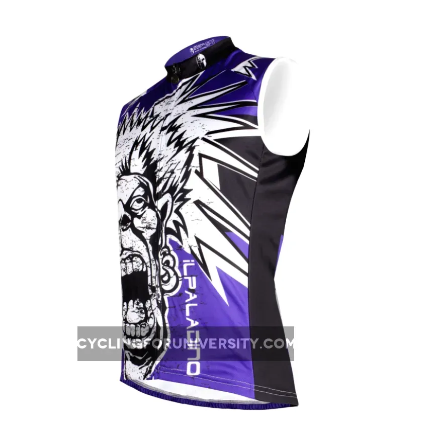 Angry Bellow Crazy Purple Men's Cycling Sleeveless Bike Jersey T-shirt Summer Spring Road Bike Wear Mountain Bike MTB Clothes Sports Apparel Top NO.W 669
