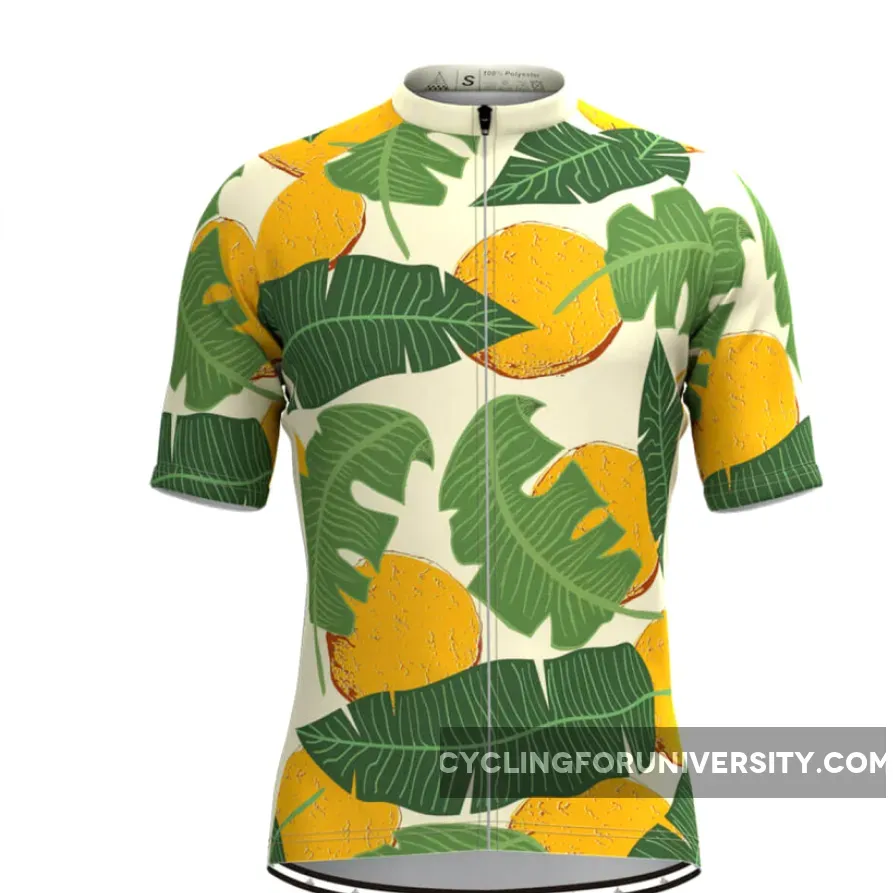 Men's Tropical Coconut Print Hawaiian Cycling Jersey