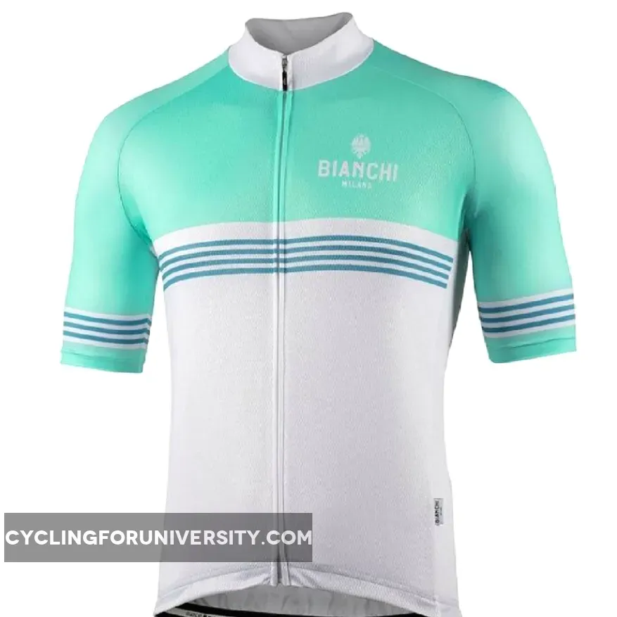 Nalini 2021 Bianchi Milano Prizzi Short Sleeve Cycling Jersey White/Celeste