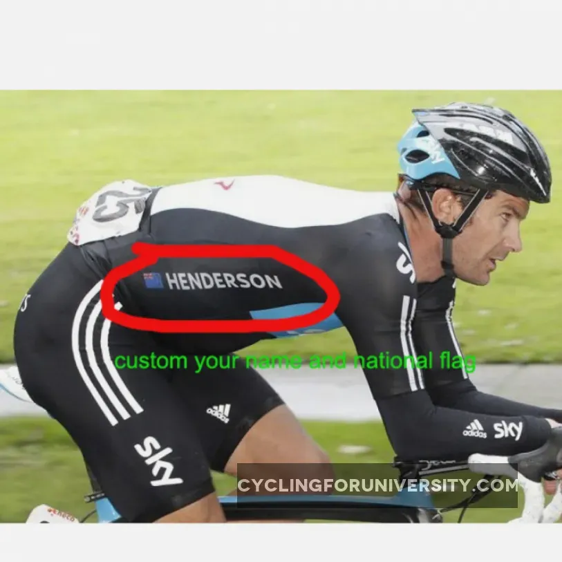 CUSTOM 2011 TEAM SKY CYCLING JERSEY WITH YOUR NAME AND NATIONAL FLAG