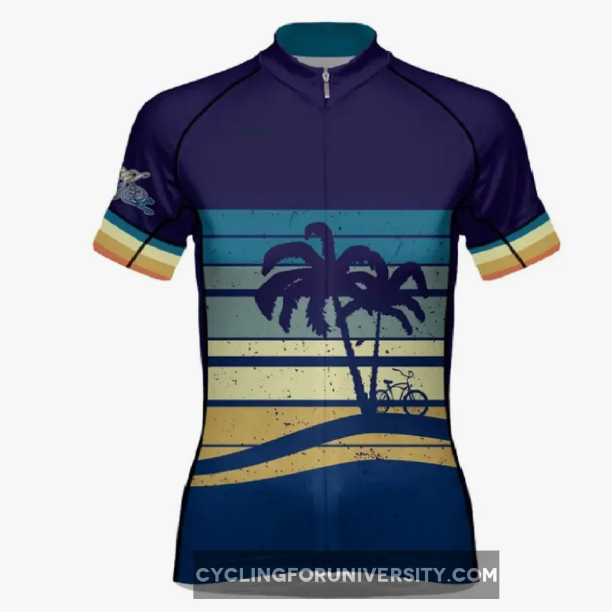 Primal Wear Beachy Keen Women's Full Zip Evo 2.0 Race Fit Cycling Jersey