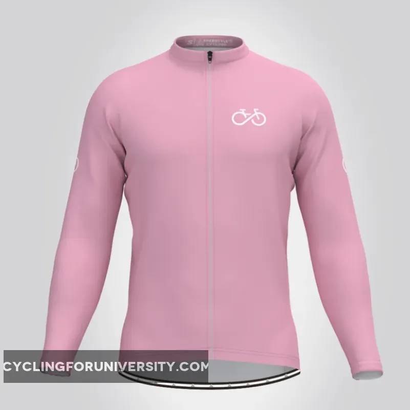 Ride Forever Men's LS Cycling Jersey - Ice Pink