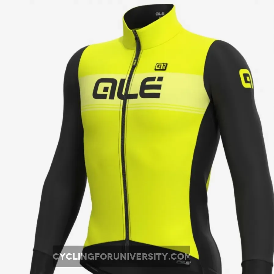 ALE' Logo DWR PRS Yellow Long Sleeve Jersey,