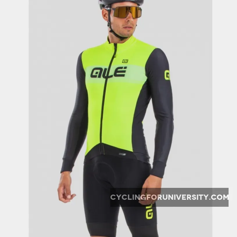 ALE' Logo DWR PRS Yellow Long Sleeve Jersey,