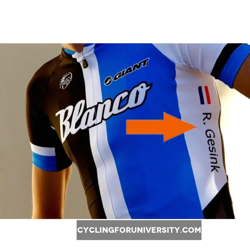 CUSTOM BLANCO CYCLING JERSEY WITH YOUR NAME AND NATIONAL FLAG