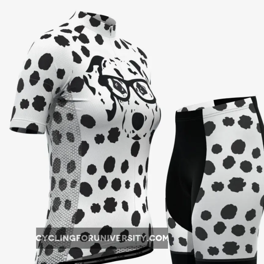 Women's Dalmatian Dog Short Sleeve Cycling Kit To Buy
