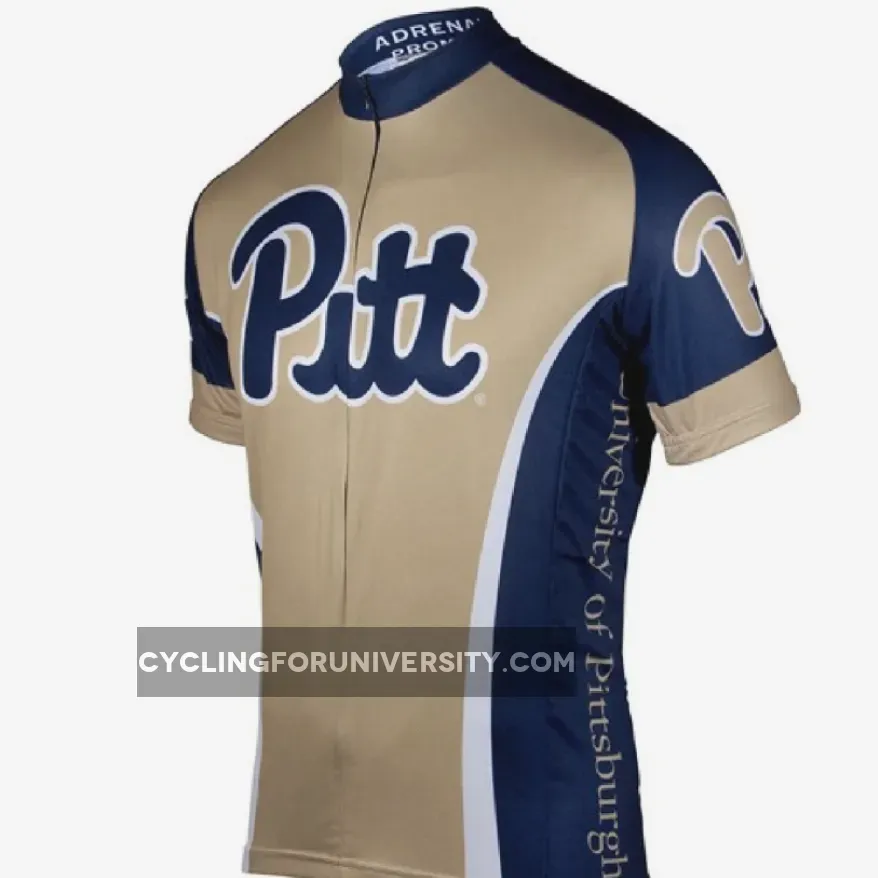 Adrenaline Promo University of Pittsburgh Pitt College 3/4 zip Men's Cycling Jersey #Pittsburgh Cycling Jersey PITT-MED