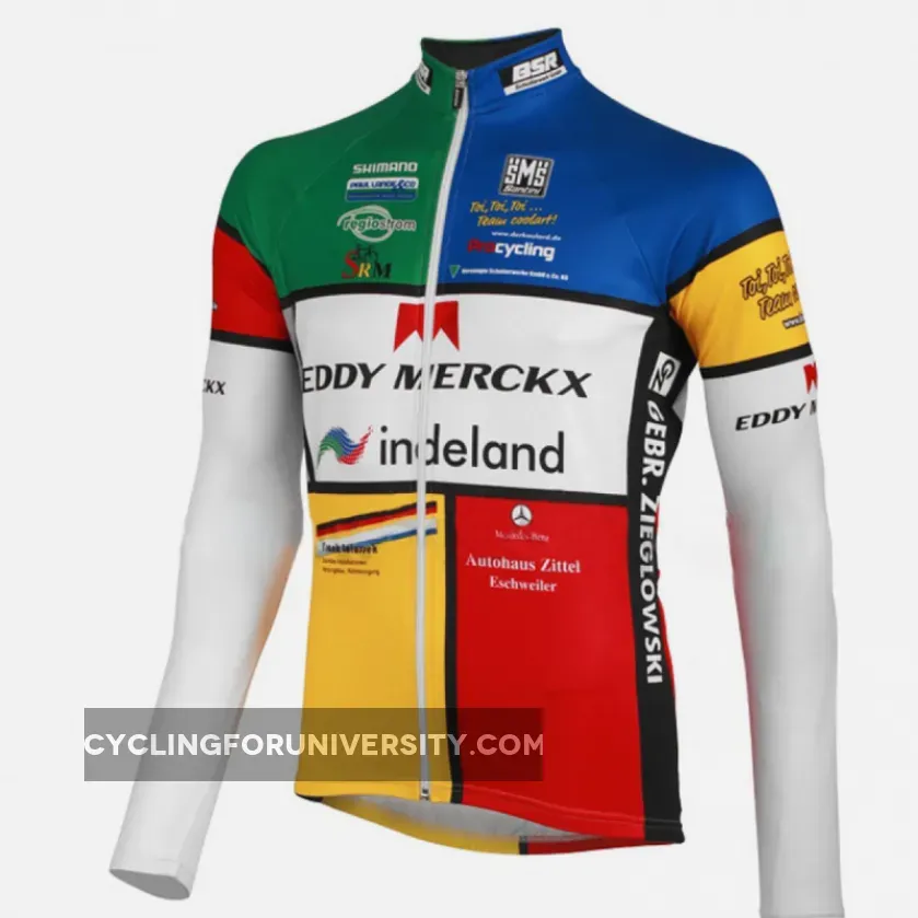 2012 Eddy Merckx-Indeland Winter Fleece Long Sleeve Cycling Jersey Jackets