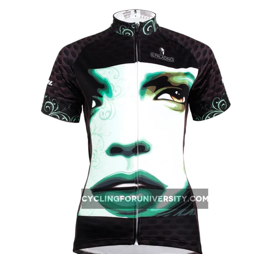 ILPALADINO Portrait Girl Model Woman's Short-Sleeve Cycling Jersey Summer Biking Wear Breathable Outdoor Sports Gear Leisure Biking T-shirt Sports Clothes NO.591