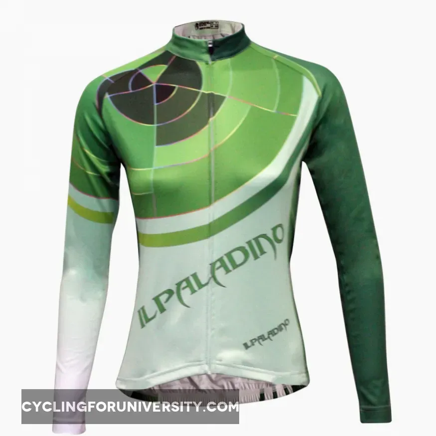 ILPALADINO Women's Long Sleeves Cycling Jersey Apparel Outdoor Sports Gear Leisure Biking T-shirt (Velvet) 770