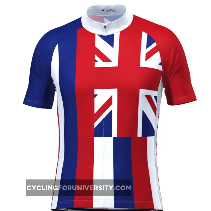 Men's Hawaii State Flag Short Sleeve Cycling Jersey