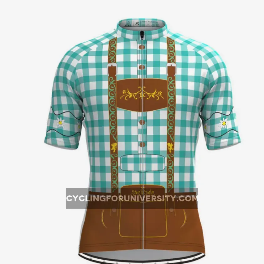 Men's Tirolese Cycling Jersey Blue-Green New Releases
