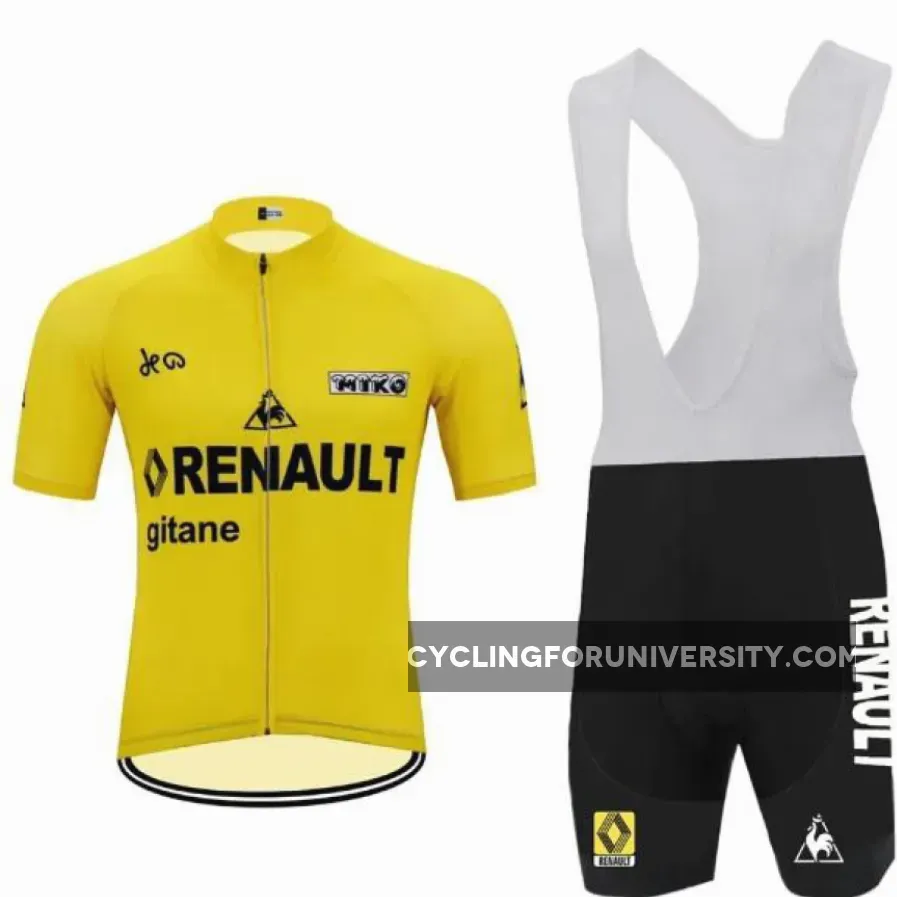 Renault Gitane 78 vintage Yellow cycling set short sleeve