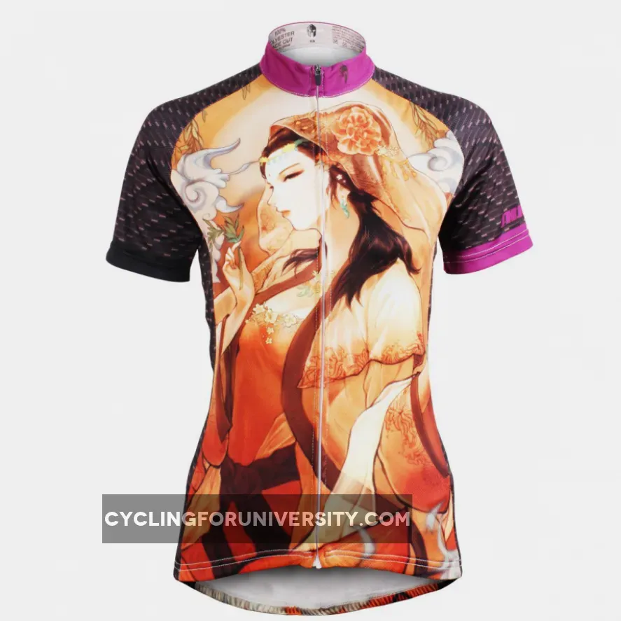Ilpaladino Beautiful Girl Woman's Cycling Short-sleeve Jersey Summer Sportswear Apparel Outdoor Sports Gear NO.580