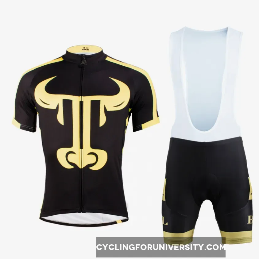 ILPALADINO Animal Golden Bull Man's Short-sleeve Cycling Jersey Team Kit Jacket Pro Cycle Clothing Racing Apparel T-shirt Summer Spring Suit Spring Autumn Clothes Sportswear NO.628