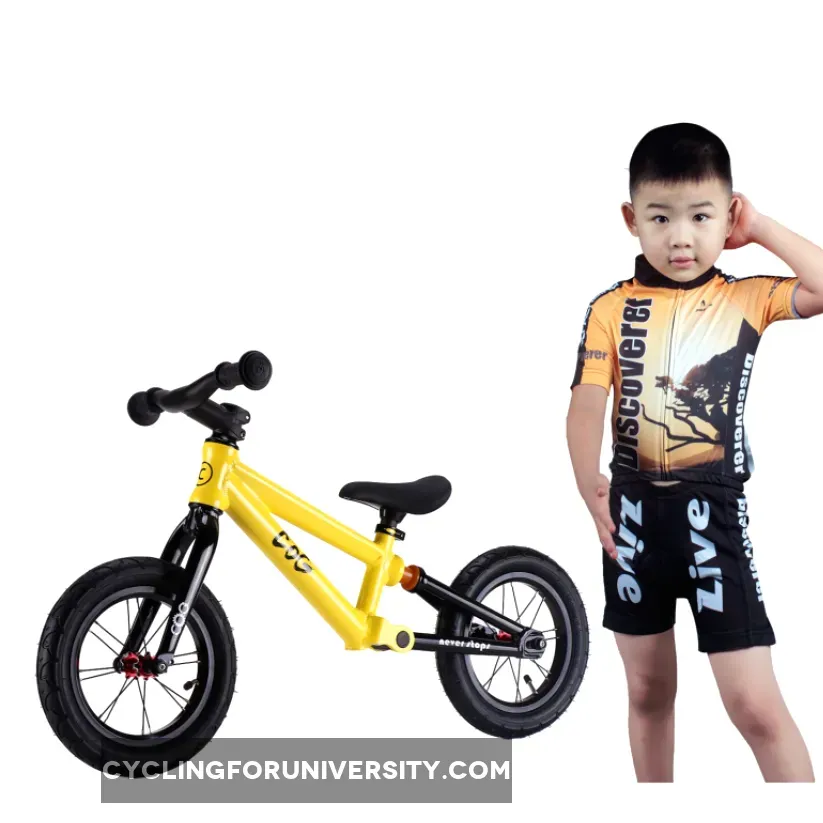 Children Boys' Girls' Cycling Jersey Set Short Sleeve With 3d Padded