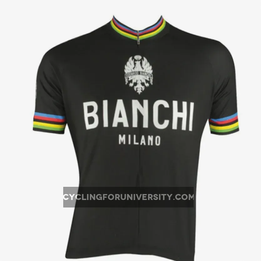 Bianchi World Champion Black Jersey Short Sleeve Brand New