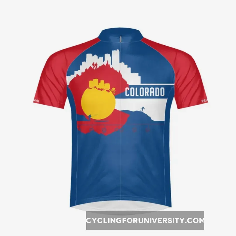 Primal Wear 2021 Colorful Colorado Full Zip Sport Cycling Jersey #Colorado Cycling Jerseys