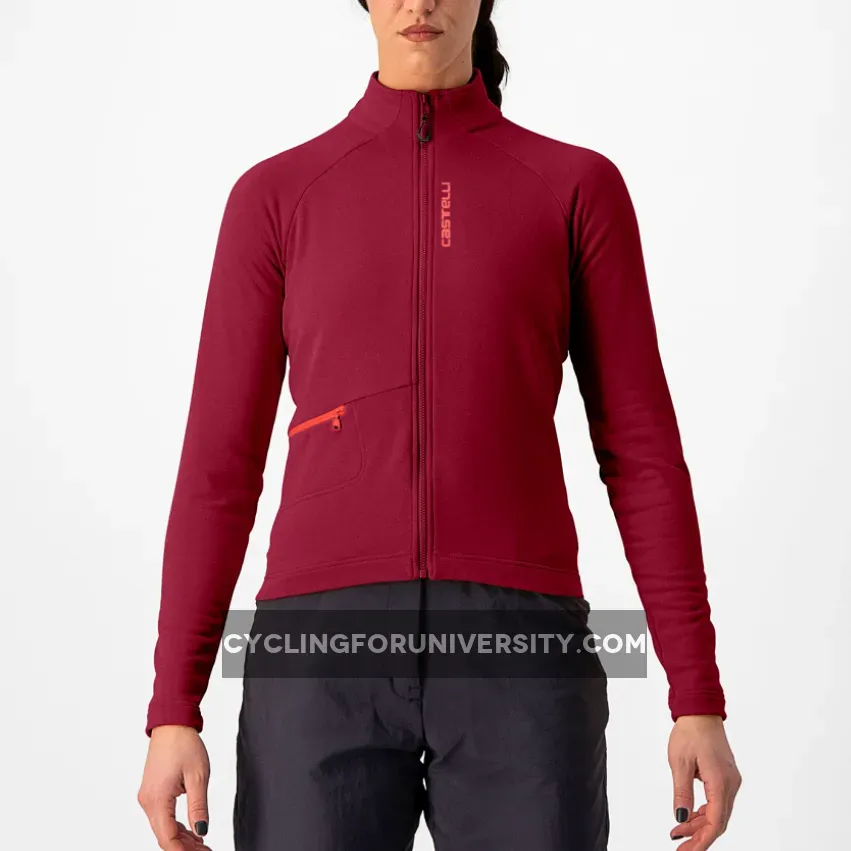 Castelli Unlimited Trail woman long sleeves jersey - Bordeaux