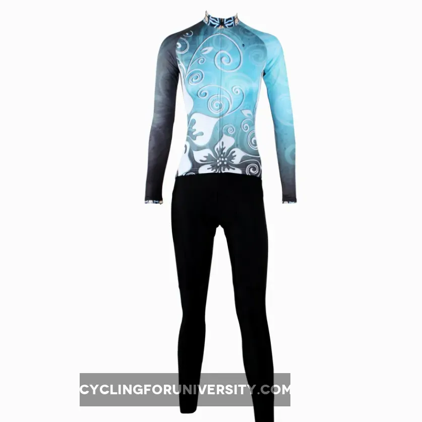 ILPALADINO Women's Long Sleeves Green Cycling Clothing Suits Apparel Outdoor Sports Gear Leisure Biking T-shirt Suits with Tights NO.320