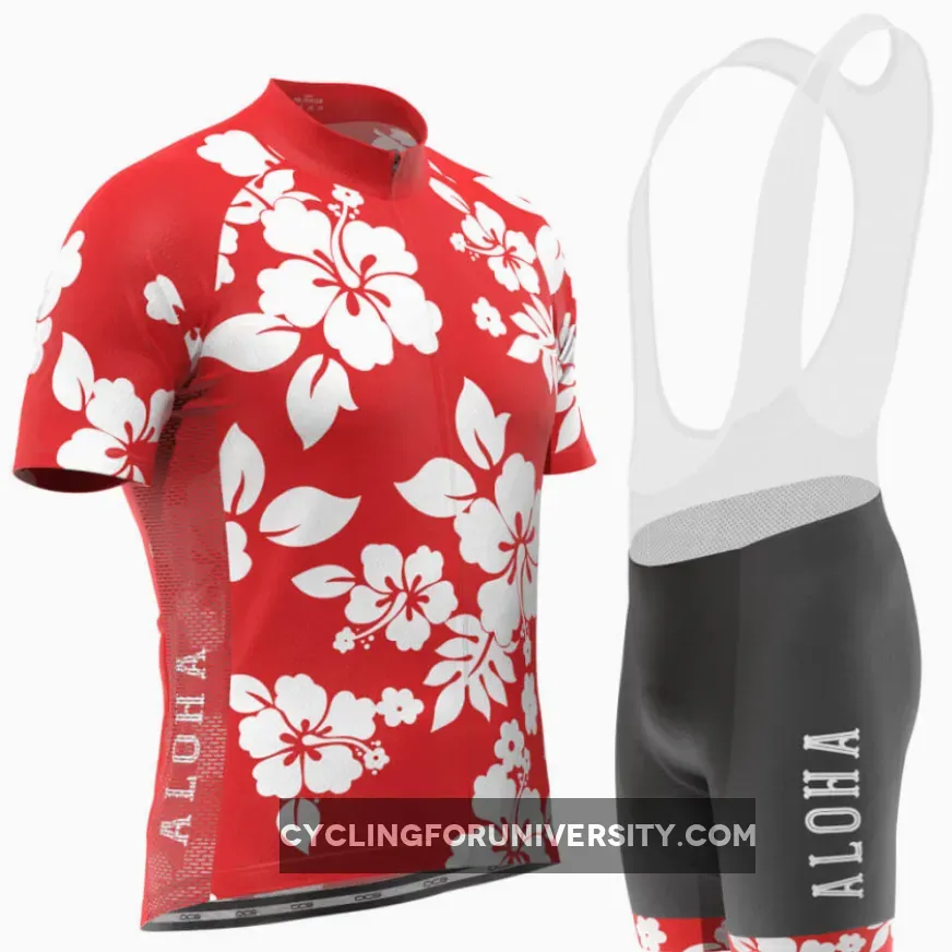 Men's Hawaiian Shirt Aloha Floral Pro-Band Cycling Kit
