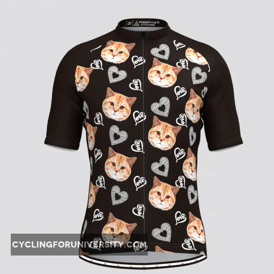 Custom Cat Face V4 Men's Jersey-Black To Buy