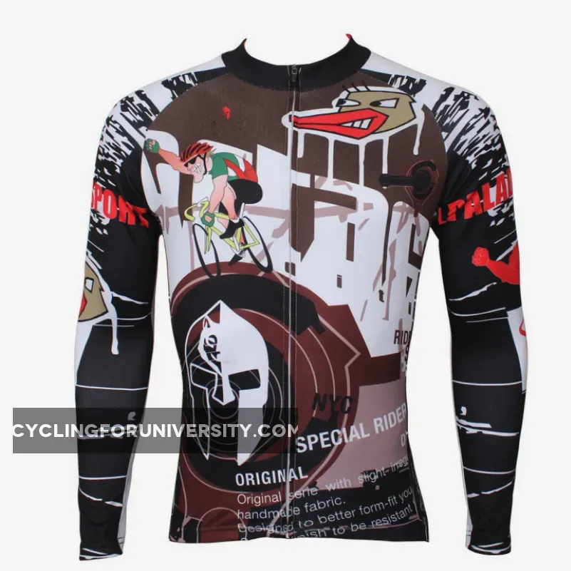 Hot Sale Cycling Clothing Dazzling Cycling Jersey Bike Clothing Cycling Pattern Men's Long-sleeved Jersey for Summer Breathable Fabric(velvet)