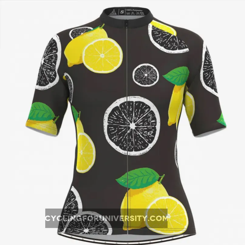 Women's Fruit Print Cycling Jersey - Lemon To Buy