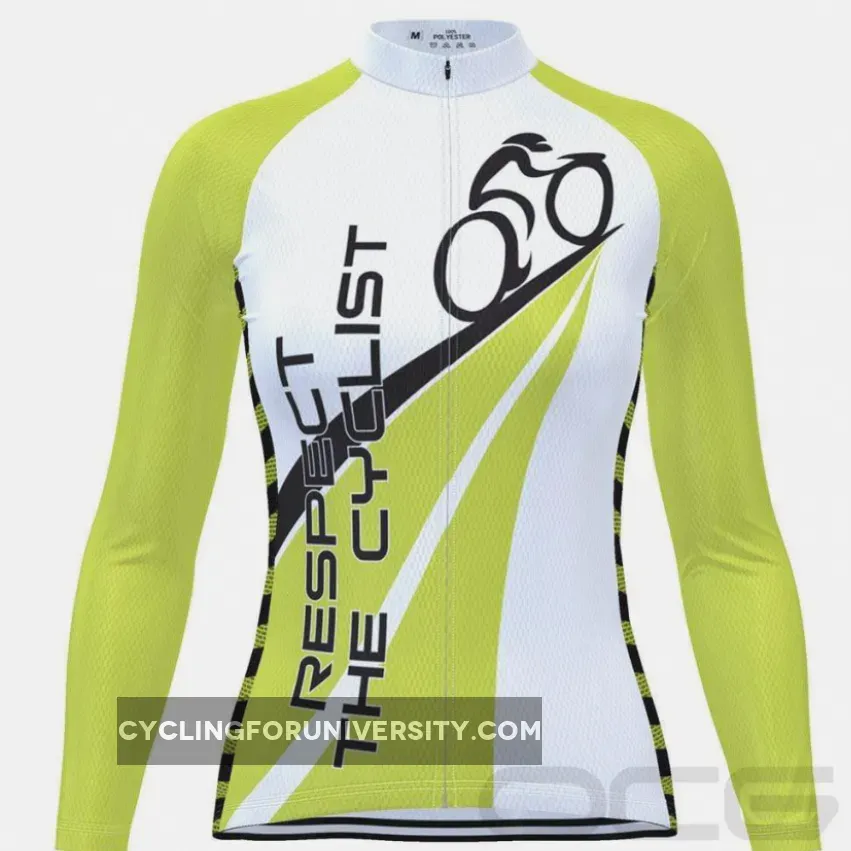 Women's Respect the Cyclist Long Sleeve Cycling Jersey