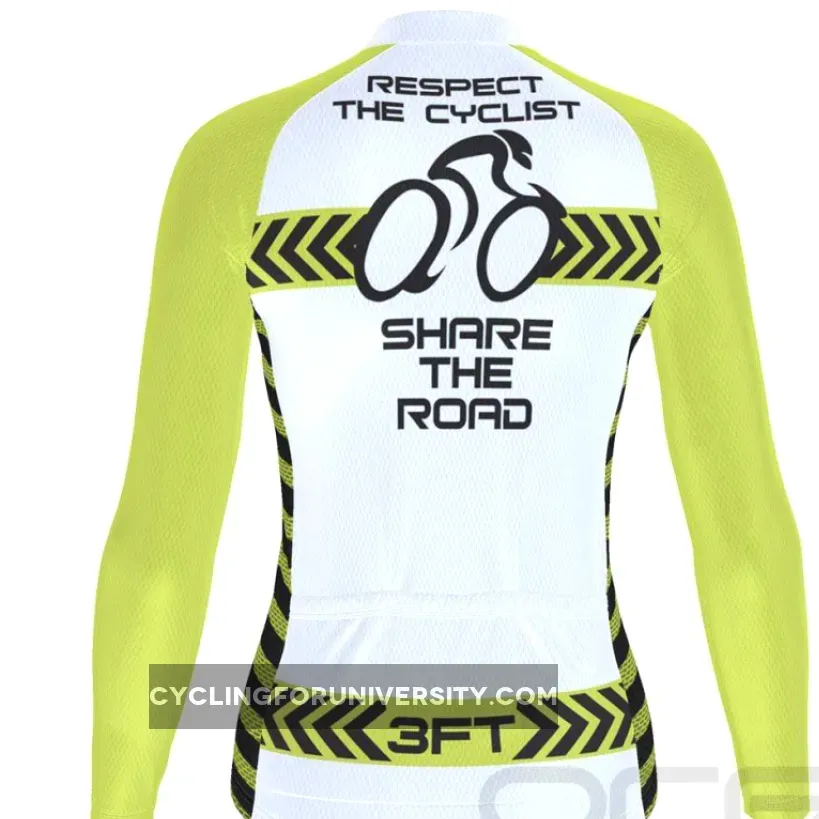 Women's Respect the Cyclist Long Sleeve Cycling Jersey