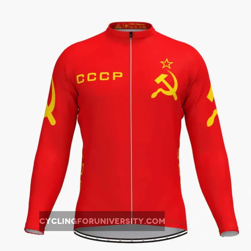 Cccp Retro Men's Long Sleeve Cycling Jersey To Buy