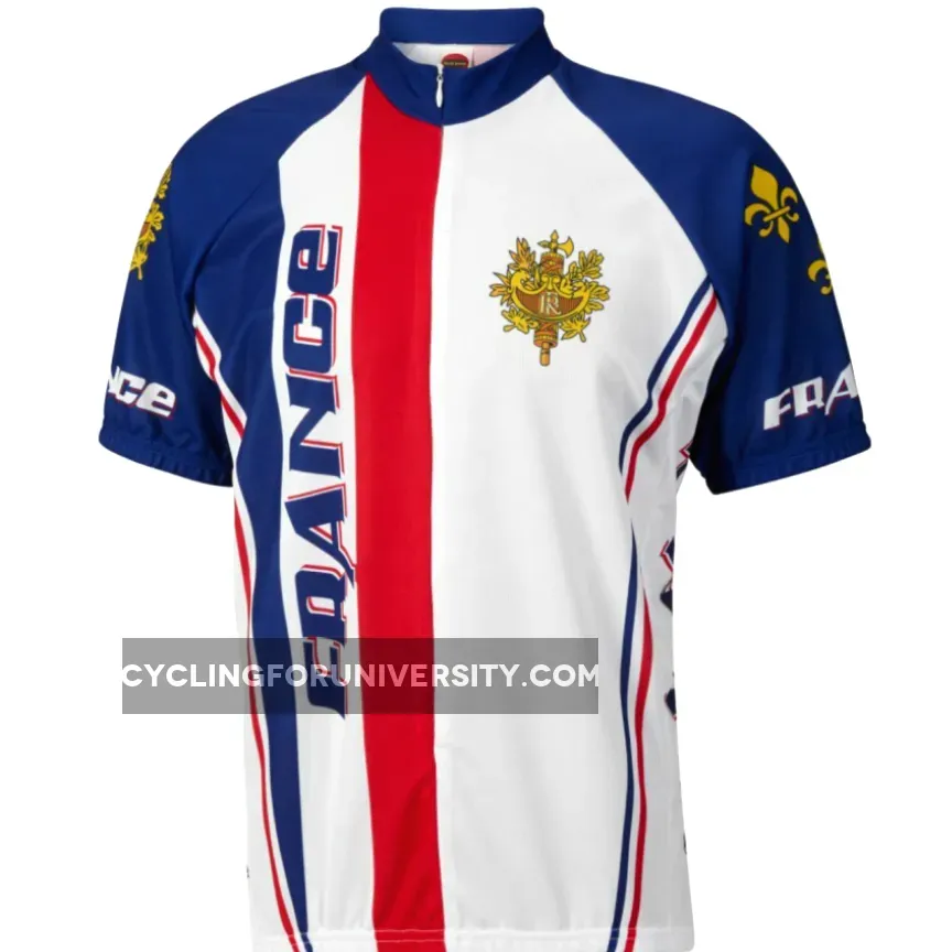 France Tribute Short sleeve 16" zip men's cycling jersey